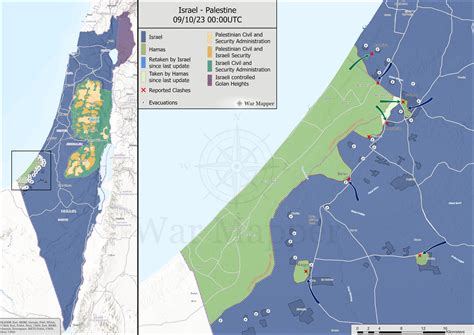 map of israeli hamas war